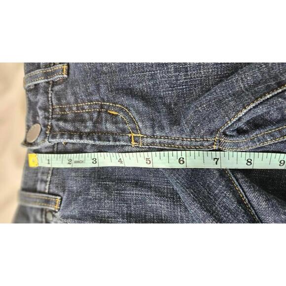 Bebe Women's Dark Wash Bootcut Low Rise Rhinestone Jeans - Size 28 - Picture 7 of 9